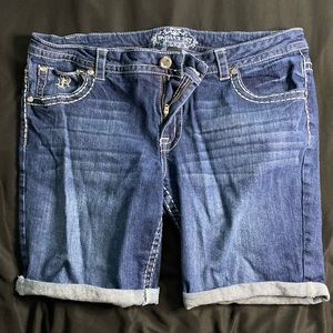 Mid-Thigh Jean Shorts